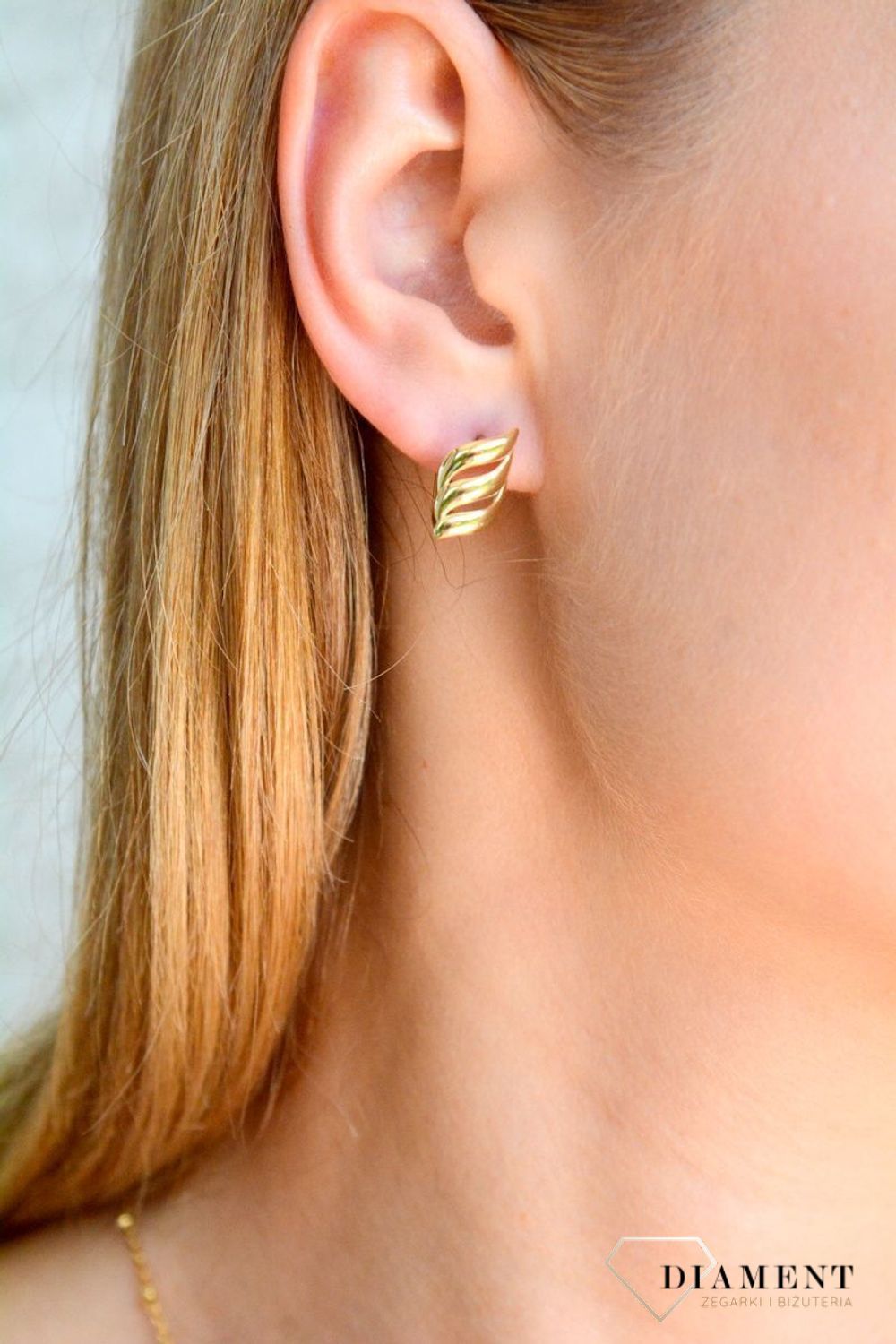 Złote kolczyki damskie 375 angielskie klasyczne KL 8832 375 (1).jpg